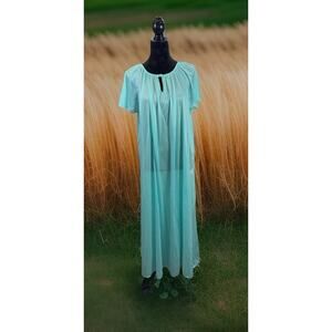Vintage Sears Sheer Blue Nightgown One Size Cottagecore Grannycore